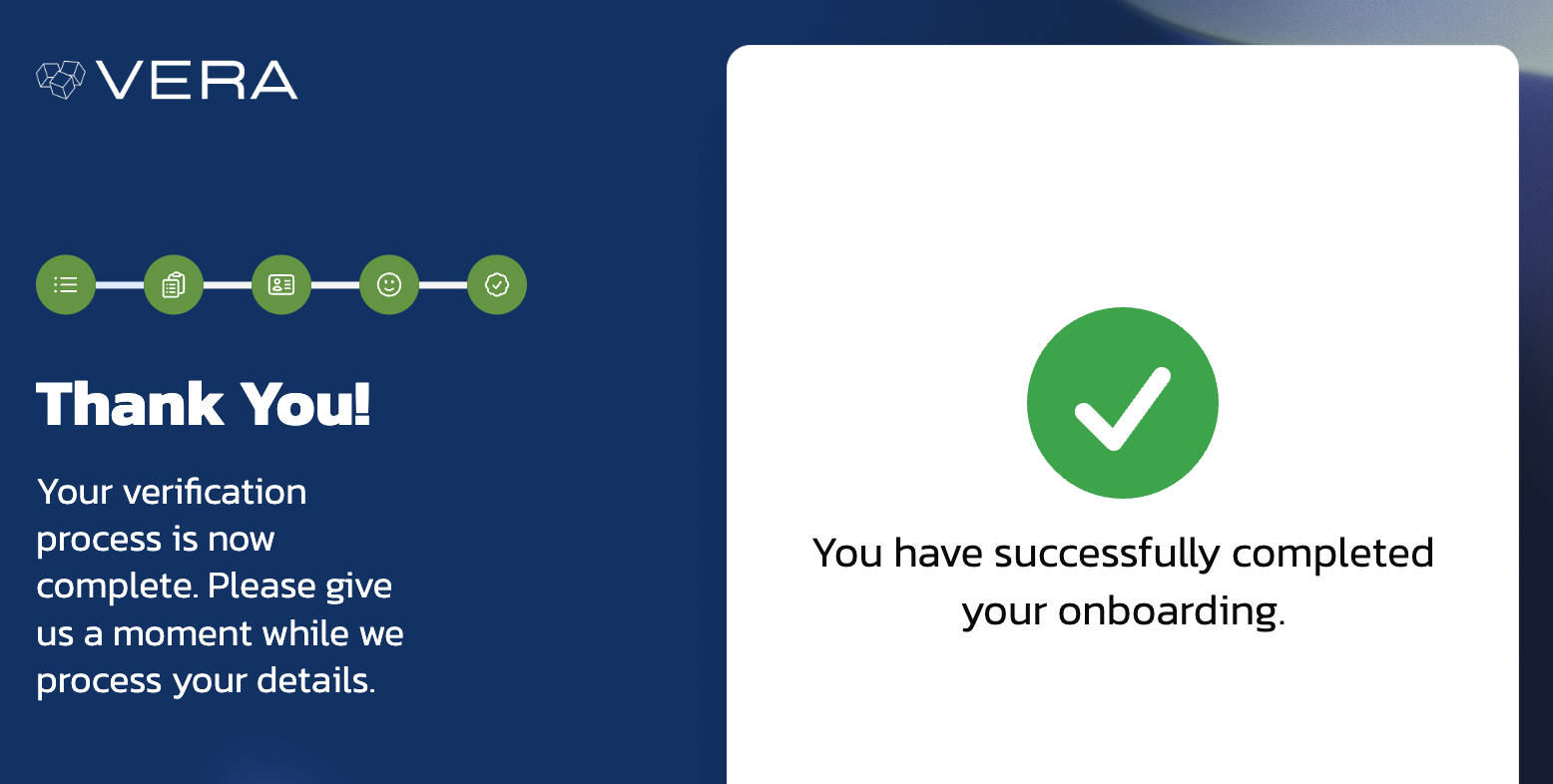 Verification processing screen