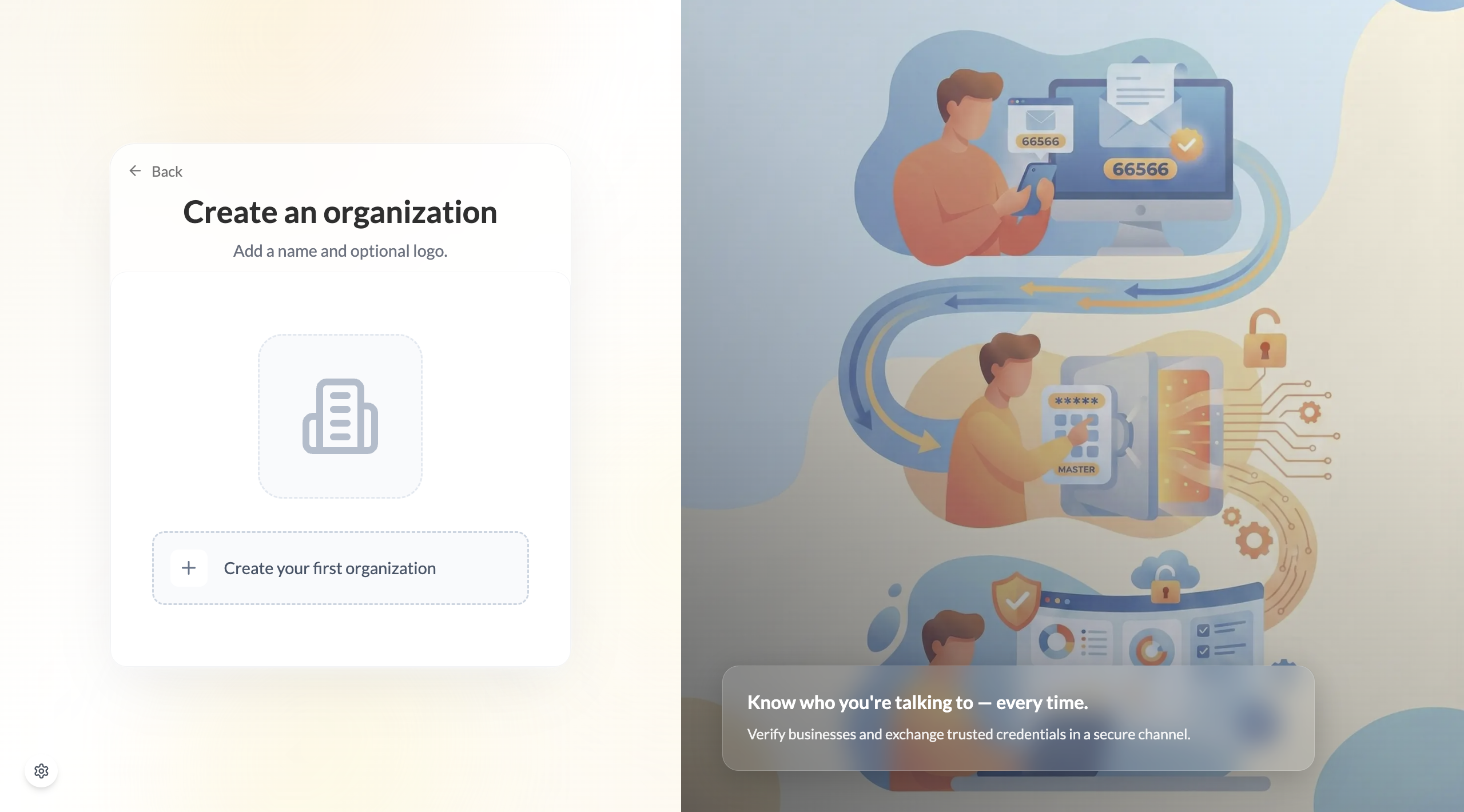 Create your first organisation prompt