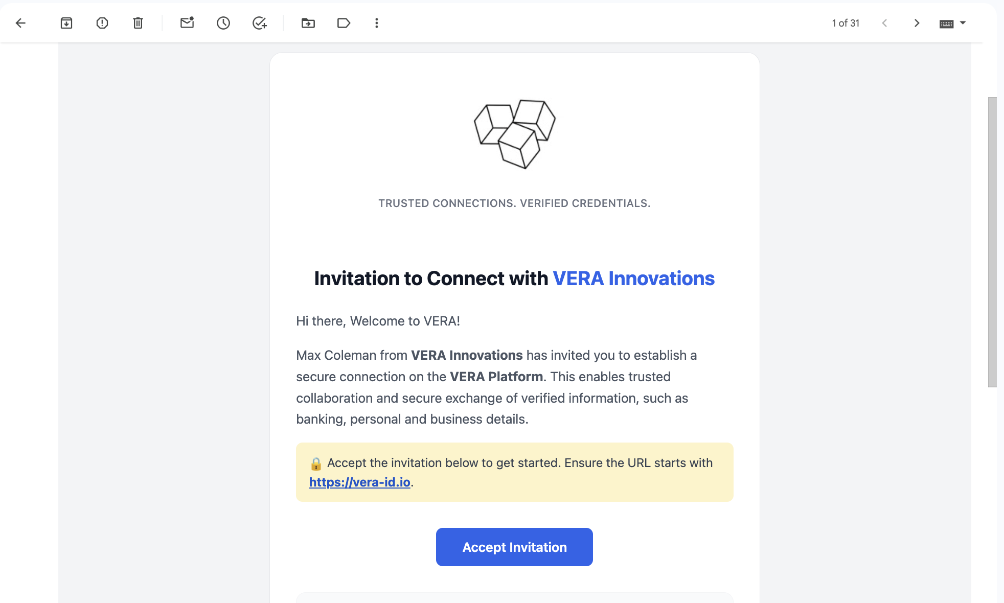 Accept an invitation